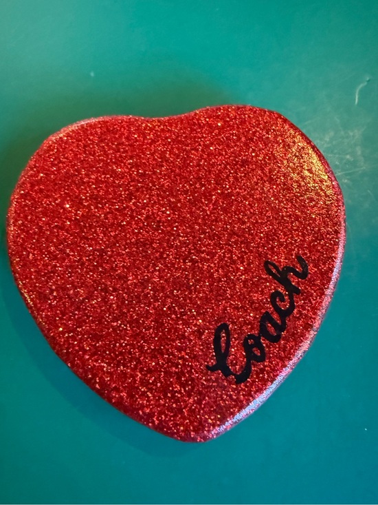 Coach Accessories - Coach Red Glitter Heart Compact Mirror ❤️✨